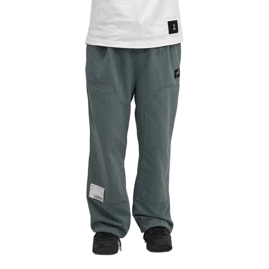 【EC販売】ダブルニーピグメント スウェットパンツ（グリーン）