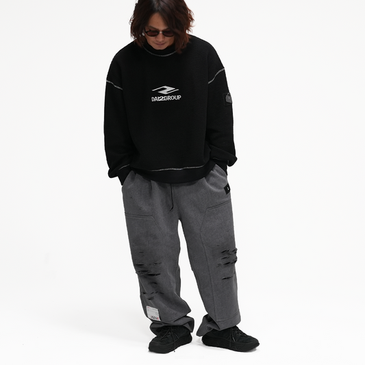 【EC販売】鬼ワッフル プルオーバー（ブラック）