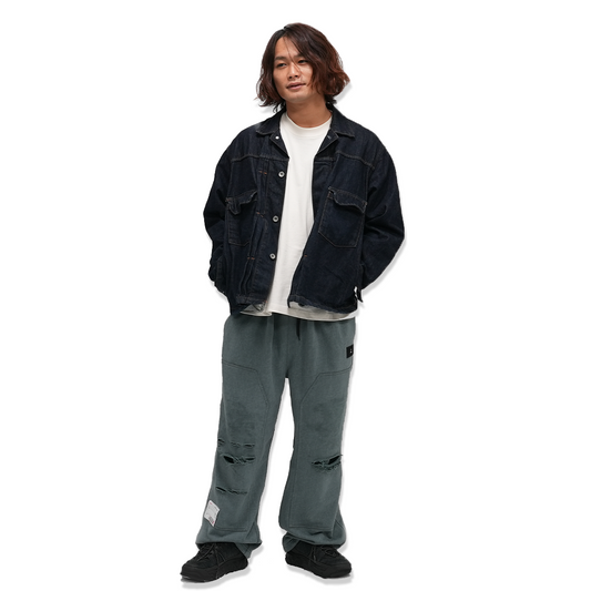 【EC販売】土井谷ピグメント スウェットパンツ（グリーン）